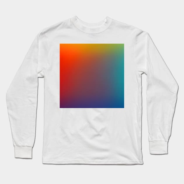 Abstract Color Gradient Orange to Purple Long Sleeve T-Shirt by craftydesigns